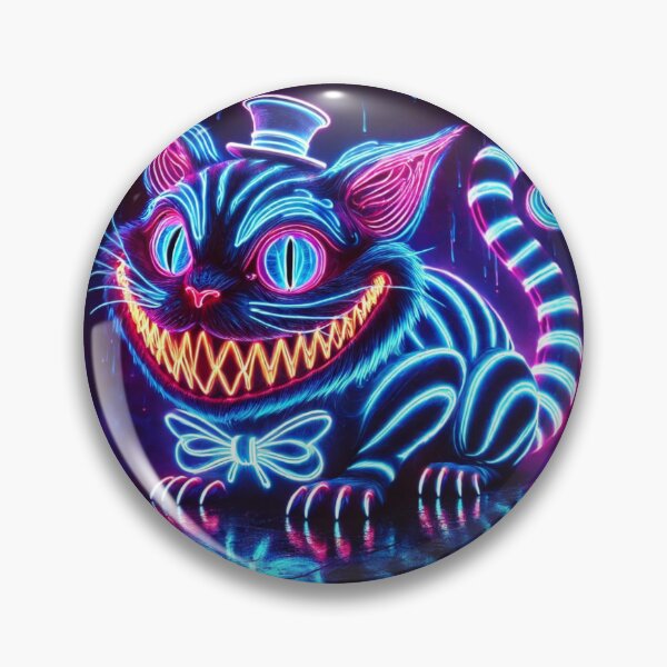 Item preview, Neon Smiling Cat — Cheshire Cyberpunk designed and sold by FusiTink.
