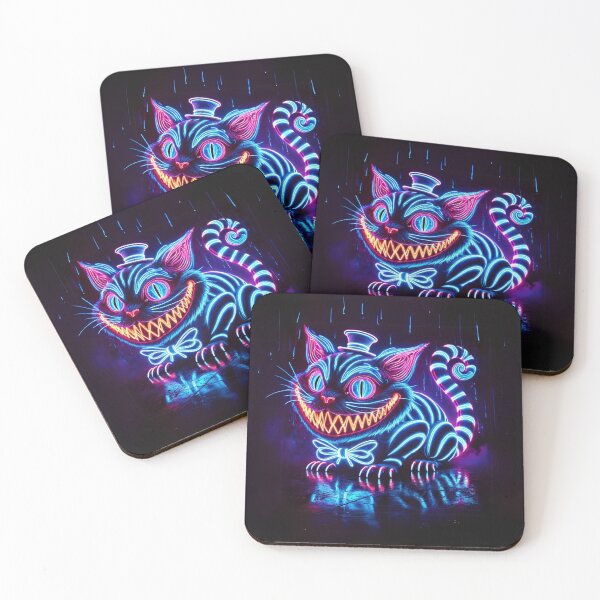 Item preview, Neon Smiling Cat — Cheshire Cyberpunk designed and sold by FusiTink.