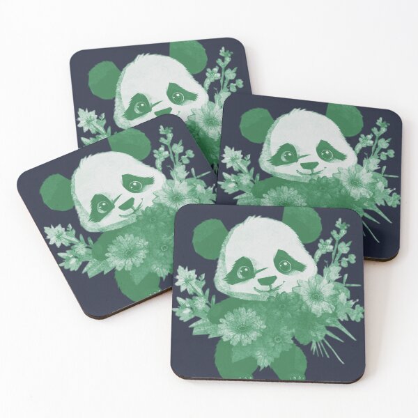 Item preview, Cute Baby Panda Holding Flowers designed and sold by kinpirks.