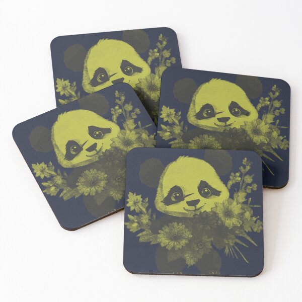 Item preview, Cute Baby Panda Holding Flowers designed and sold by kinpirks.
