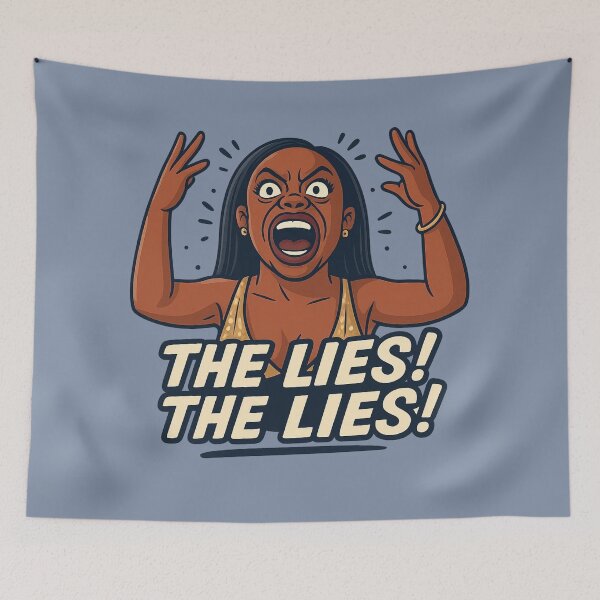 Item preview, The Lies! The Lies! – Kandi Burruss Iconic RHOA Reunion Quote Art designed and sold by GirlyPopped.