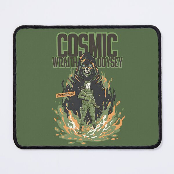 Item preview, Cosmic Wraith Odyssey - Sci-Fi Horror Saga Retro Poster designed and sold by AwesomeBeyondLimits.