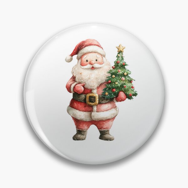Item preview, Watercolor Santa Claus Holding Christmas TreeIllustration designed and sold by Art-Beans.