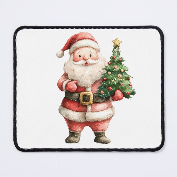 Item preview, Watercolor Santa Claus Holding Christmas TreeIllustration designed and sold by Art-Beans.