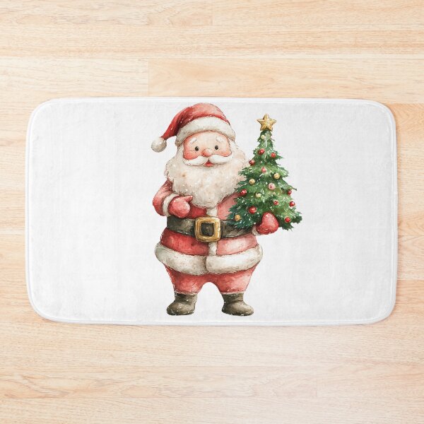 Item preview, Watercolor Santa Claus Holding Christmas TreeIllustration designed and sold by Art-Beans.