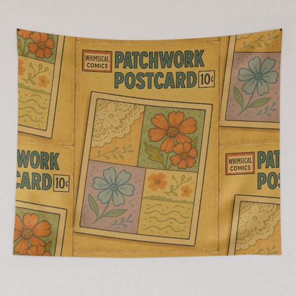 Item preview, Whimsical Ephemera: Patchwork Postcard designed and sold by bapupa.