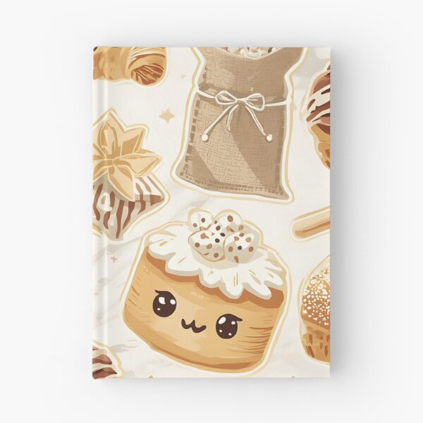 Item preview, Kawaii Croissants and Cozy Tea Treats Pastel Baking Pattern designed and sold by MoonlitDoodles1.