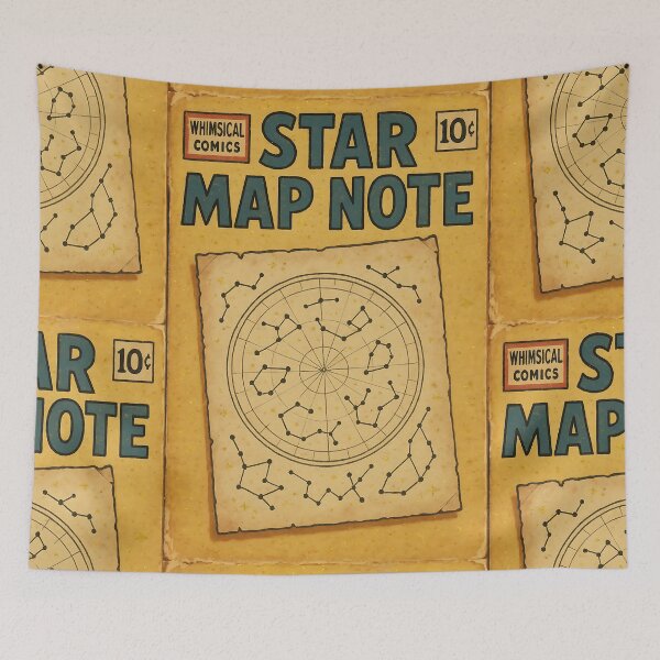 Item preview, Whimsical Ephemera: Star Map Note designed and sold by bapupa.
