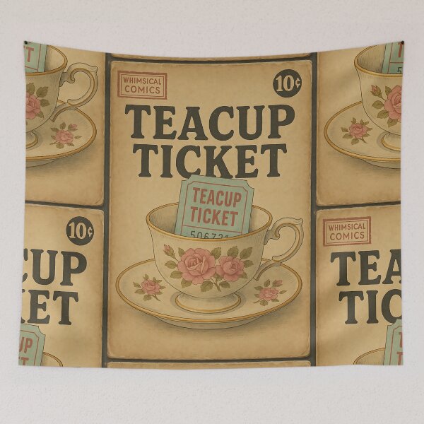 Item preview, Whimsical Ephemera: Teacup Ticket designed and sold by bapupa.