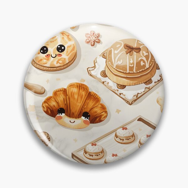 Item preview, Charming Kawaii Baking Treats and Rustic Kitchen Pattern designed and sold by MoonlitDoodles1.