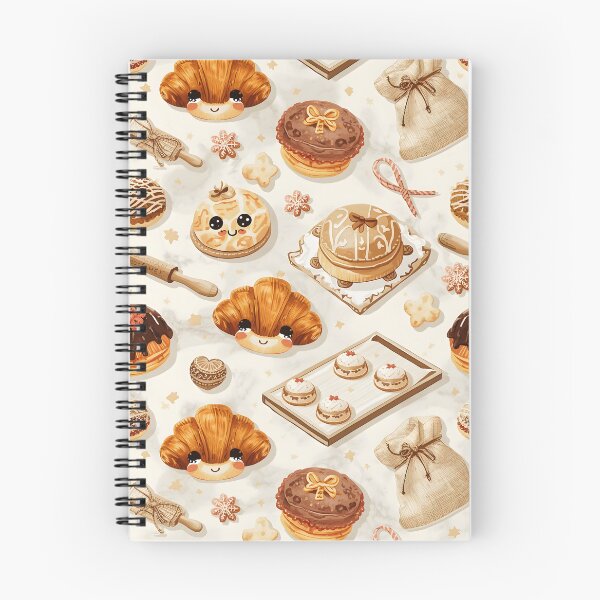 Item preview, Charming Kawaii Baking Treats and Rustic Kitchen Pattern designed and sold by MoonlitDoodles1.