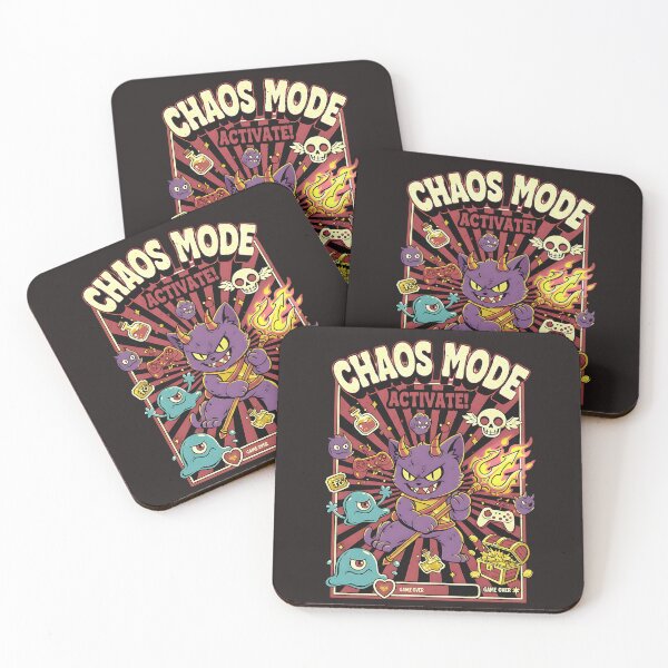 Item preview, Chaos Mode Activate! Cute Devil Cat Gaming Poster designed and sold by AwesomeBeyondLimits.