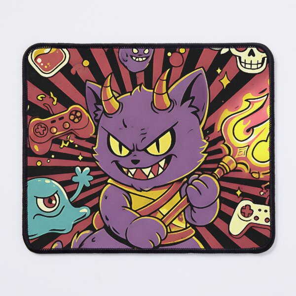 Item preview, Chaos Mode Activate! Cute Devil Cat Gaming Poster designed and sold by AwesomeBeyondLimits.