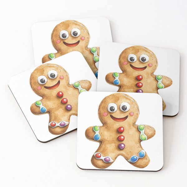 Item preview, Watercolor Gingerbread Cookie Character llustration designed and sold by Art-Beans.