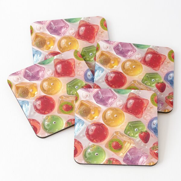 Item preview, Hyper-Gloss Fruit Jelly Candies and Smiling Gummy Pattern designed and sold by MoonlitDoodles1.
