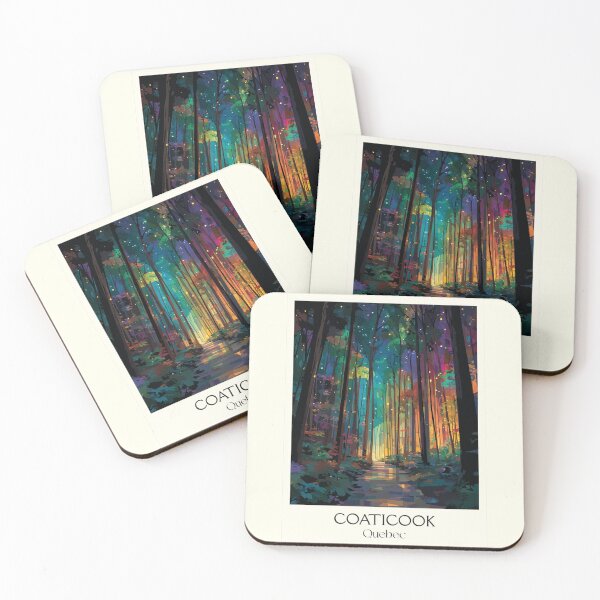 Item preview, Coaticook Quebec | Enchanted Forest Night Walk Art designed and sold by TuncGK.