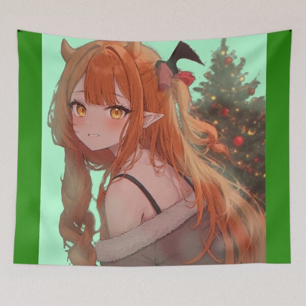 Item preview, Anime demon girl and Christmas tree designed and sold by ArtsJulian.