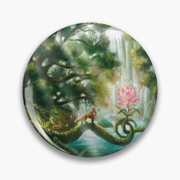 Item preview, Eternal Harmony – Fantasy Forest Art with Mother and Child Foxes designed and sold by Fantasy Illustrations & Fan Art.