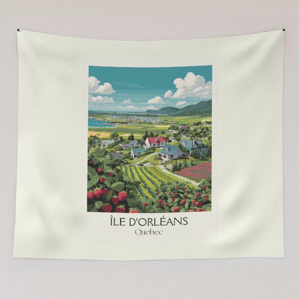 Item preview, Île d'Orléans Quebec | Historic Farmland and Vineyard Art designed and sold by TuncGK.