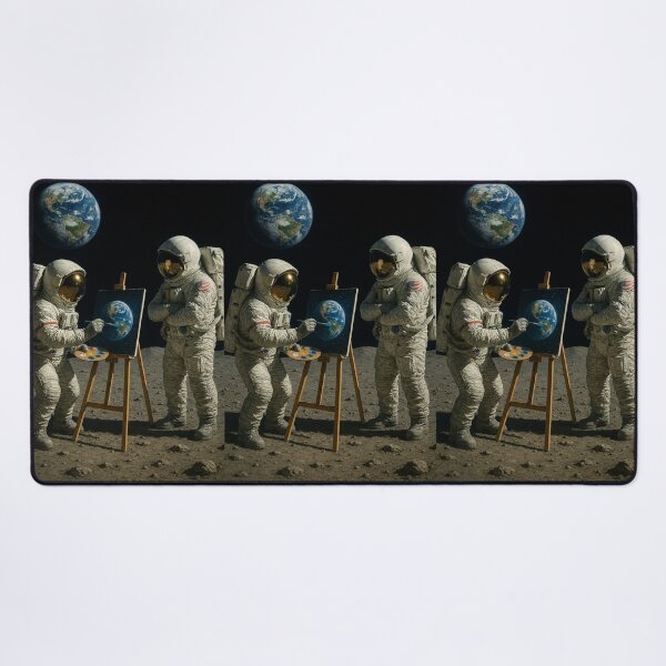 Item preview, Astronaut Painting a Portrait of Earth from the Moon designed and sold by Halifaxartguy.