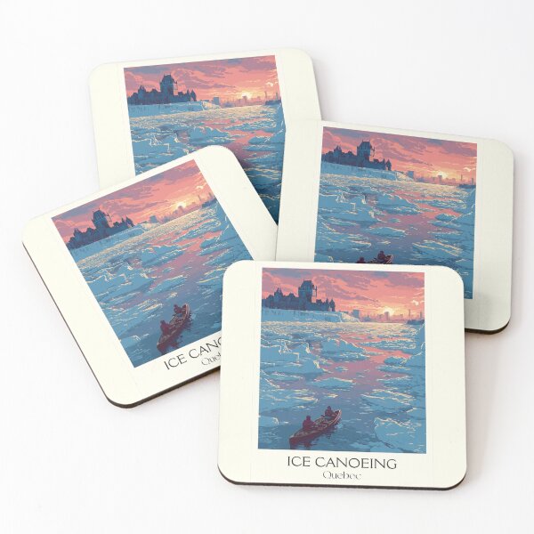 Item preview, Quebec Ice Canoeing | St. Lawrence River Winter Carnival Art designed and sold by TuncGK.