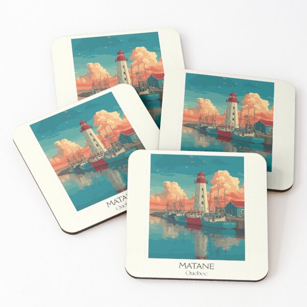 Item preview, Matane Quebec | Gaspésie Lighthouse and Fishing Port Art designed and sold by TuncGK.