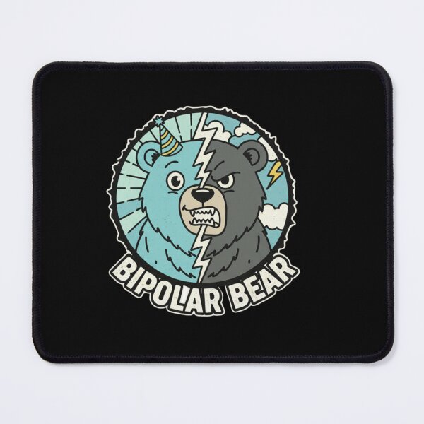 Item preview, Bipolar Bear: A Mood Swing Masterpiece - T-shirts Stickers And Pillows designed and sold by Folk and Flux.
