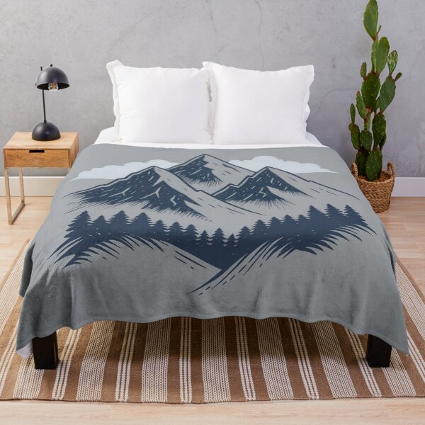 Item preview, Mountain Forest Illustration – Minimal Outdoor Adventure Design designed and sold by NoctaHike.