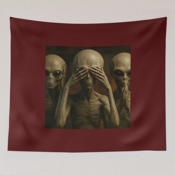 Item preview, Aliens Hear no Evil See no Evil Speak no Evil designed and sold by Halifaxartguy.