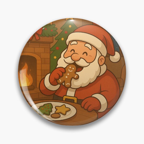 Artikelvorschau, Santa Eating Christmas Cookies by Fireplace entworfen und verkauft von yPaladino432.