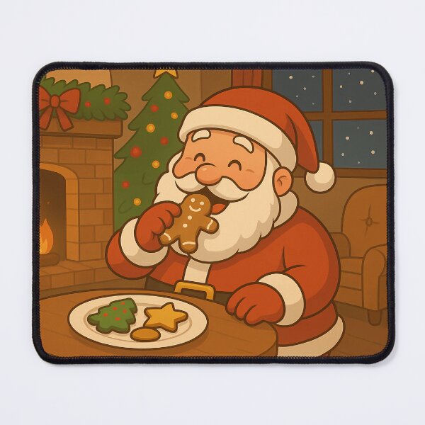 Item preview, Santa Eating Christmas Cookies by Fireplace designed and sold by yPaladino432.