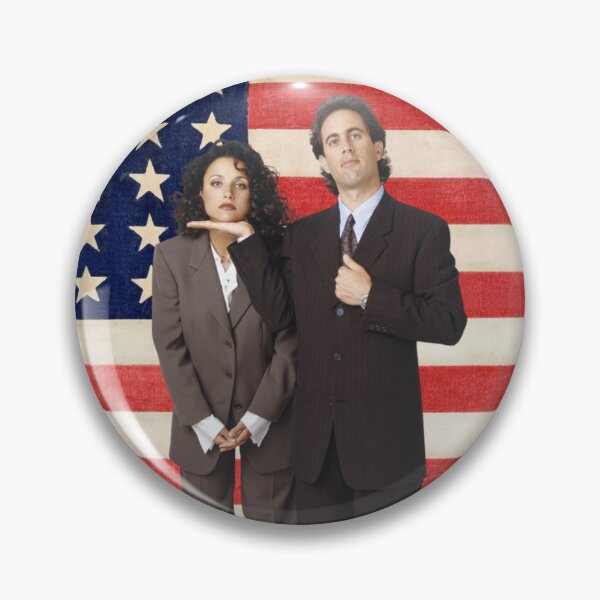 Item preview, Seinfeld Jerry and Elaine American Flag Sticker designed and sold by cowboycaviar7.