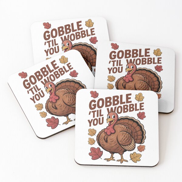 Item preview, Gobble Til You Wobble, Thanksgiving Collection designed and sold by RedCircleArt.