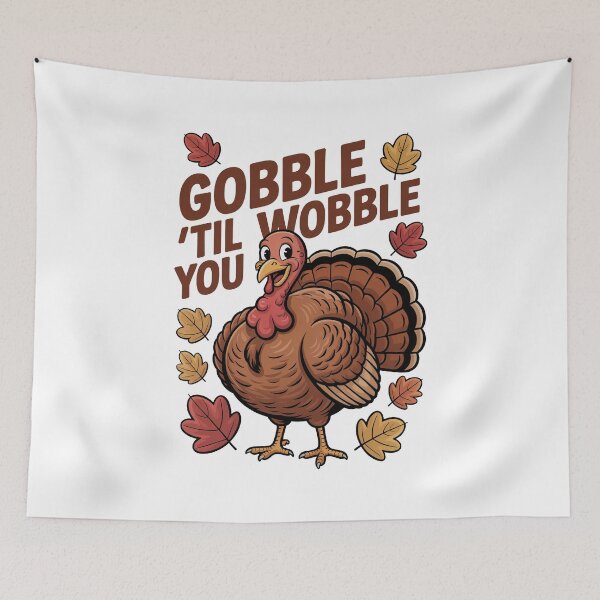 Item preview, Gobble Til You Wobble, Thanksgiving Collection designed and sold by RedCircleArt.