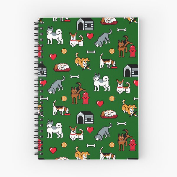 Item preview, Pixel Dogs on Dark Green Background designed and sold by illucalliart.