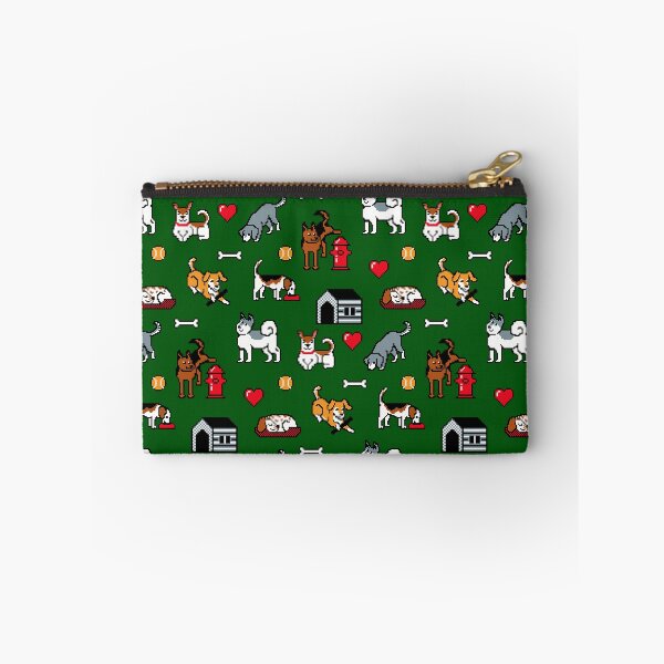 Item preview, Pixel Dogs on Dark Green Background designed and sold by illucalliart.