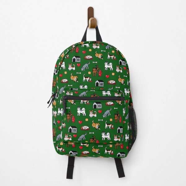 Item preview, Pixel Dogs on Dark Green Background designed and sold by illucalliart.
