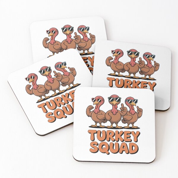 Item preview, Turkey Sqaud, Thanksgiving Collection designed and sold by RedCircleArt.