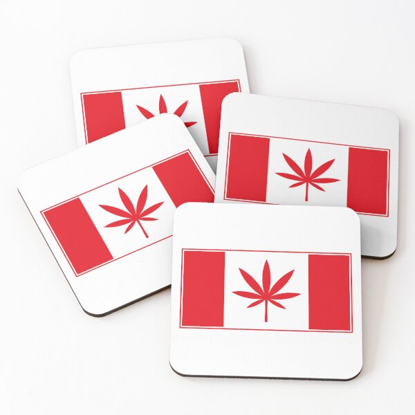 Item preview, Canada Weed Flag (Cannabis / Marijuana / Hemp / Red) designed and sold by MrFaulbaum.