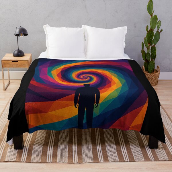 Item preview, Hypnotic Portal of Consciousness | Unique Owlic Colorful Cubist Spiral of Awakening | Geometric Fibonacci Optical Illusion Cubism Art Design designed and sold by Owlic.artwear.