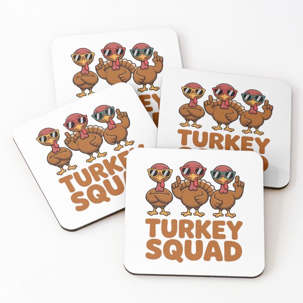 Item preview, Turkey Sqaud, Thanksgiving Collection designed and sold by RedCircleArt.
