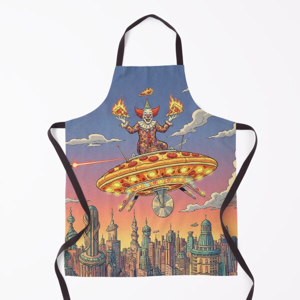Item preview, Robotic Assault on Pizza Clown Saucer designed and sold by Skullet-Designs.