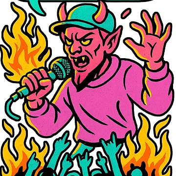 Artwork thumbnail, Textured Hellfire Rapper Devil by SholoStudio