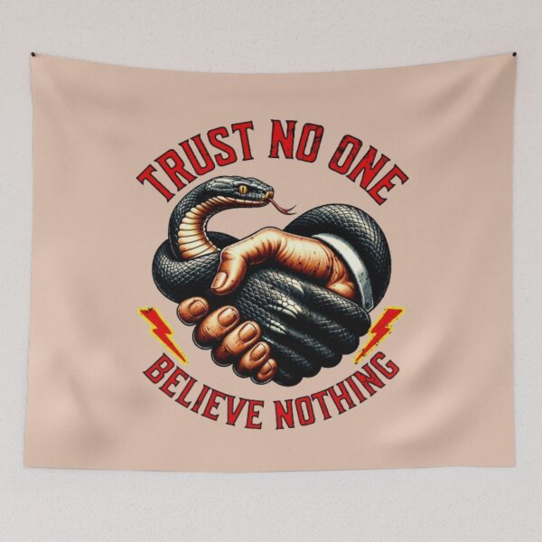 Item preview, Snake Handshake "Trust No One" designed and sold by WAKYSHOP.