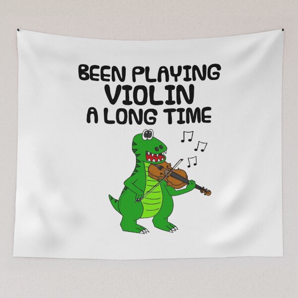 Item preview, Been Playing Violin A Long Time, T-Rex Dinosaur Violinist designed and sold by doodlerob.