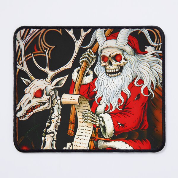 Item preview, UNHOLY NIGHT Grim Reaper Santa & Skeleton Reindeer designed and sold by CoffinsArt.