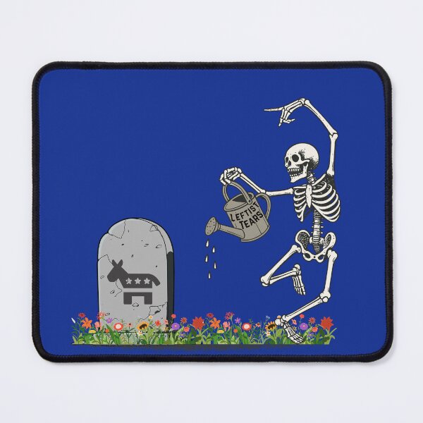Item preview, Funny Skeleton Watering Flowers – Leftist Tears Parody designed and sold by RollForDesignCo.