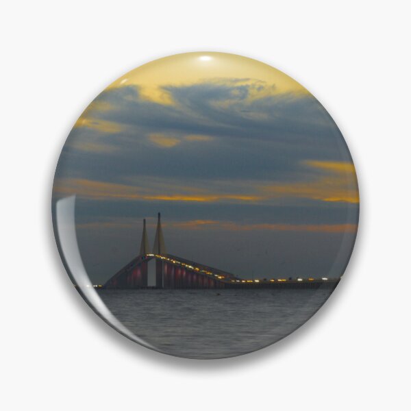 Item preview, The Sunshine Skyway Bridge spans the shimmering waters of Tampa Bay, Florida, USA, showcasing a masterpiece of modern architecture designed and sold by EyezWatchin.