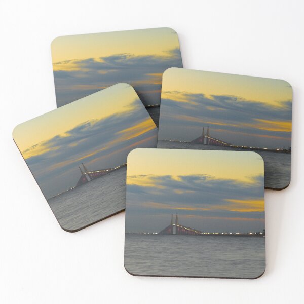 Item preview, The Sunshine Skyway Bridge spans the shimmering waters of Tampa Bay, Florida, USA, showcasing a masterpiece of modern architecture designed and sold by EyezWatchin.