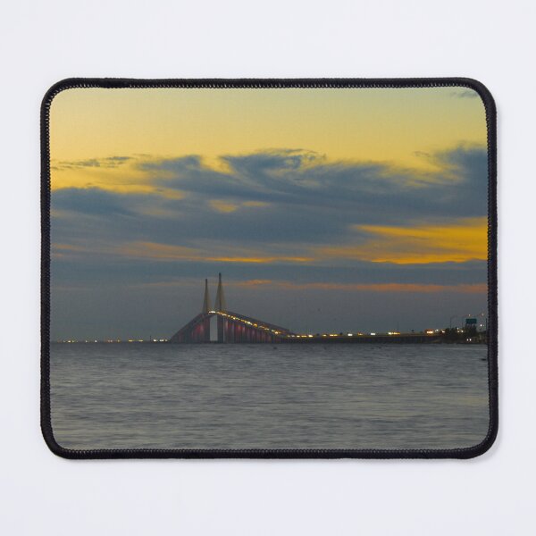 Item preview, The Sunshine Skyway Bridge spans the shimmering waters of Tampa Bay, Florida, USA, showcasing a masterpiece of modern architecture designed and sold by EyezWatchin.